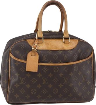 Louis Vuitton Deauville Handbag Monogram Canvas Brown Canvas Handbag (Pre-Owned)