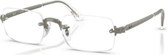 Ray-Ban 52mm Rectangle optical glasses in Grey at Nordstrom