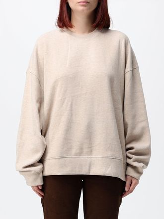 Eleh Oversized Cotton Sweatshirt with Crew Neck and Dropped Shoulders