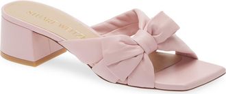 Stuart Weitzman Sofia Bow Sandal in Ballet Leather at Nordstrom Rack, Size 7.5