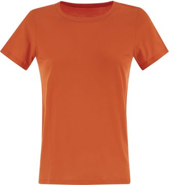 Majestic Crew Neck Short Sleeved Cotton T Shirt