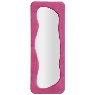 Dmora Specchio Casciago, Specchiera, Articolo darredo a muro, Decorazione con specchio, 40x4 h160 cm, Fucsia - Dmora