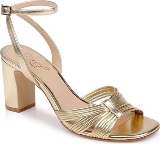 Badgley Mischka Zaylee Ankle Strap Sandal in Gold Metallic at Nordstrom, Size 8.5