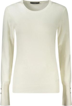 Guess Long Sleeved Sweater - Dames - Ronde hals truien - Wit - M - Truien & Vesten