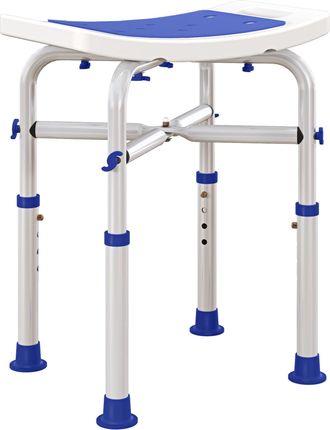 HOMCOM Adjustable Shower Stool With Foot Pads For Elderly Disabled Purple | TJ Hughes