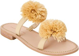 Jack Rogers Daffodil Raffia & Leather Sandal
