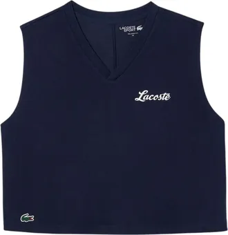 Lacoste Dames/Dames Sport Relaxed Fit Mouwloze Gewaad Top (Blauw)