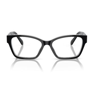 Swarovski Rectangle Full Rim Eyeglasses - Black