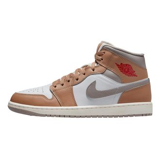 Nike Air Jordan 1 MID HEMP / Fire Red / White DQ8426-200 Mens