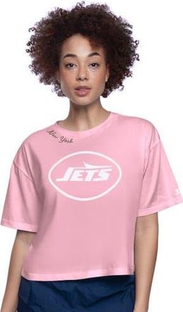 Starter Womens Starter Pink New York Jets Play the Ball Boxy Cropped T-Shirt at Nordstrom, Size Xx-Large