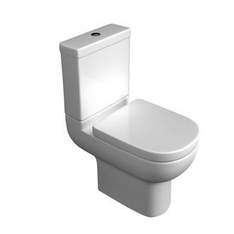 Clifton Premium OPEN BACK Rimless Pan Toilet Set in White
