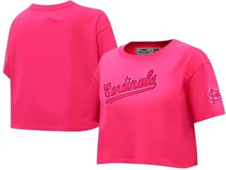 Pro Standard Womens Pro Standard Pink St. Louis Cardinals Triple Pink Boxy Cropped T-Shirt at Nordstrom, Size Xx-Large
