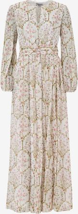 Giambattista Valli Langes Seidengeorgettekleid Wild Carnations