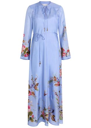 Zimmermann Patience Floral-print Silk Maxi Dress - Blue - 3 (UK 14 / L)