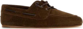 Dsquared2 Mens Shoes Boat Brown Leather Flats