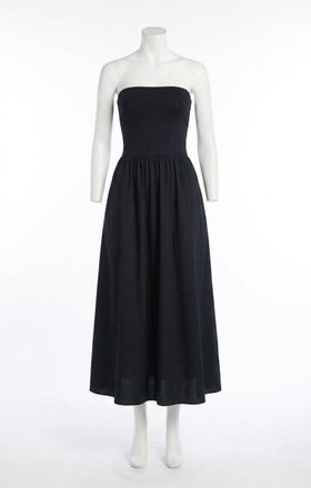 Z Supply Sunsought Strapless Midi Dress In Black