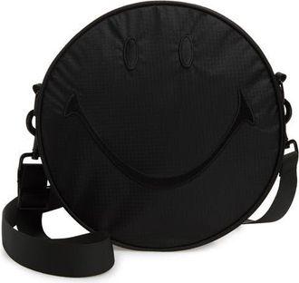 Market Large Smiley Ripstop Crossbody Bag in Black at Nordstrom