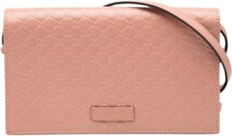 Gucci Pre-owned Crossbody Bag - Dames - Vintage Schoudertas - Roze - ONE Size - Leer - Vintage