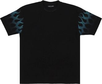 Vision Of Super Vlammen Race Tee Zwart Heren T-Shirt - Heren - T-shirts - Zwart - L - Katoen - Tops