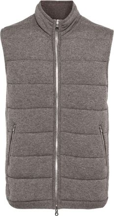 N.Peal organic cashmere Gilet - men - Organic Cashmere/Cotton - M - Brown