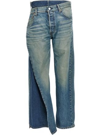 Junya Watanabe x Levis asymmetrische jeans - Blauw