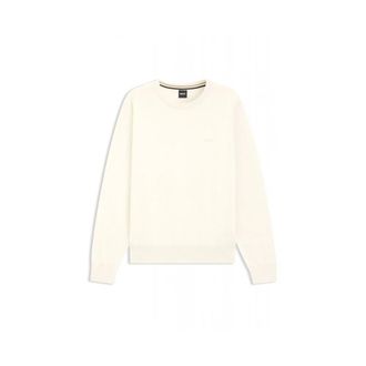 HUGO BOSS Hugo, Round-neck Knitwear, male, Beige, Size: 2XL Boss - Knitwear