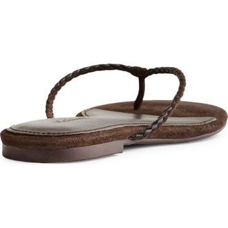 Madewell Iggy Braided Thong Sandal in Dark Carob at Nordstrom, Size 8.5