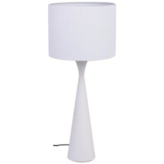 Wanderlust Deco L&aacute;mpara de mesa de metal blanco 25.5x25.5x47/60h cm