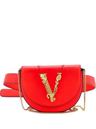 Versace Virtus Leather belt bag - Rosso
