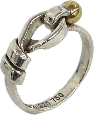 Tiffany & Co. Gold Silver Yellow Gold (18K) Silver 925 Band Ring (Pre-Owned)
