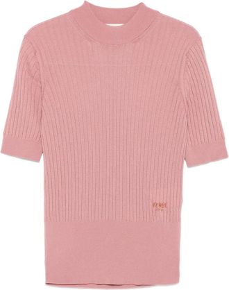 Fendi T-shirt van wolblend - Roze