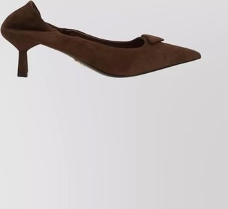Prada suede pumps featuring elastic heel design