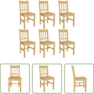 vidaXL vidaXL Sedie da pranzo in legno massello - Sedie da Pranzo 6 pz in Legno di Pino