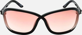 Tom Ford Womens Tom Ford Mirror Velvet Lens Shiny Black Sunglasses - Size: ONE size