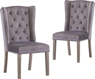 vidaXL Vidaxl - Sillas De Comedor 2 Unidades Terciopelo Gris