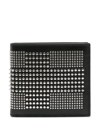 Alexander McQueen studded bi-fold leather wallet - Black