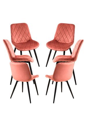 Regalos Miguel Regalos Miguel - Packs Sillas Comedor - Pack 6 Sillas Min Terciopelo - Rosa