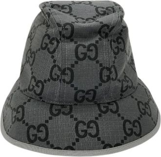 Gucci Pre-owned Accessories, female, Gray, Size: ONE SIZE Pre-owned Polyester hats