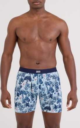 Saxx Vibe Xtra Soft Comfort Boxer Briefs in Palm Mix-Atmosphere at Nordstrom, Size Small