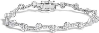 House of Brilliance 925 Sterling Silver 2.0 Cttw Diamond Custer Link Bracelet