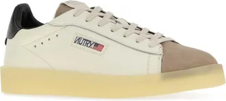 Autry Mens Ivory Leather Dallas Sneakers Leasuecrepmrshblk