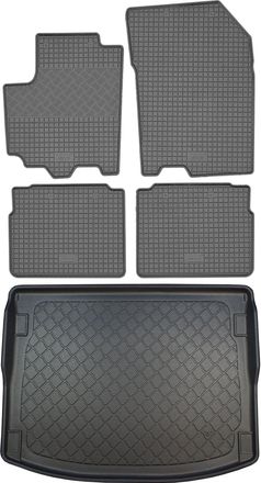 OEM Alfombrillas De Goma Para Coche + Alfombrilla Para Maletero Para Suzuki Sx4 Ii S-cross / Sx4 S-cross Hybrid Suv (5 Puertas) Desde Septiembre De 2013 H