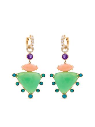 Eden Presley 14K yellow gold multi-stone drop earrings