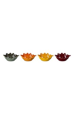 LE CREUSET 4-Piece Set Mini French Leaf Bowls in Orange Multicolor at Nordstrom