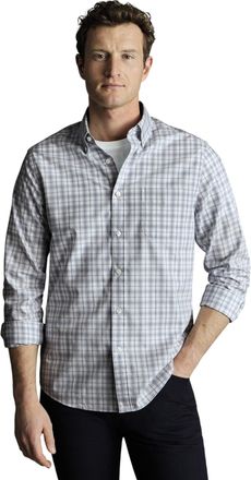 CHARLES TYRWHITT Non-Iron Stretch Poplin Check Shirt