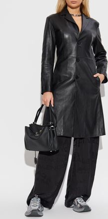 Balenciaga Trousers With Logo, Womens, Black