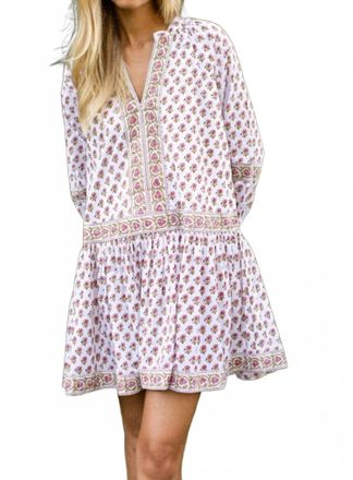 Marea Jeanine Dress In Faded Rose Daisy