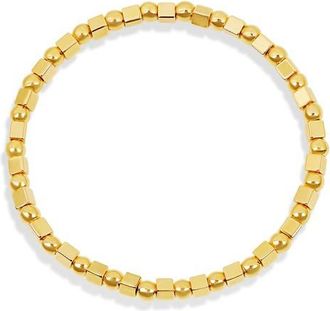 SHYMI Mix Shape Beaded Stretch Bracelet in Gold at Nordstrom