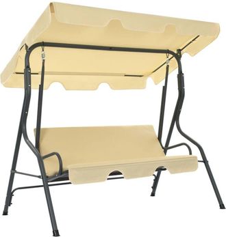 vidaXL Columpio Balanc&iacute;n De Jard&iacute;n Color Blanco Crema 170x110x153 Cm Vidaxl