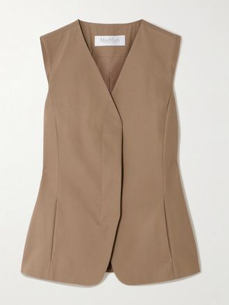 Max Mara Gilet In Cotone Reno - Marrone